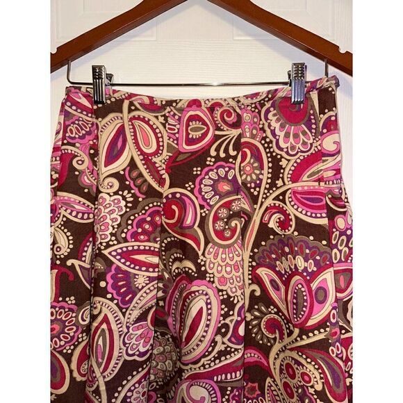 W Work to Weekend A-Line Geometric Multi-Color Pleated Skirt Size 4 - Picture 2 of 6